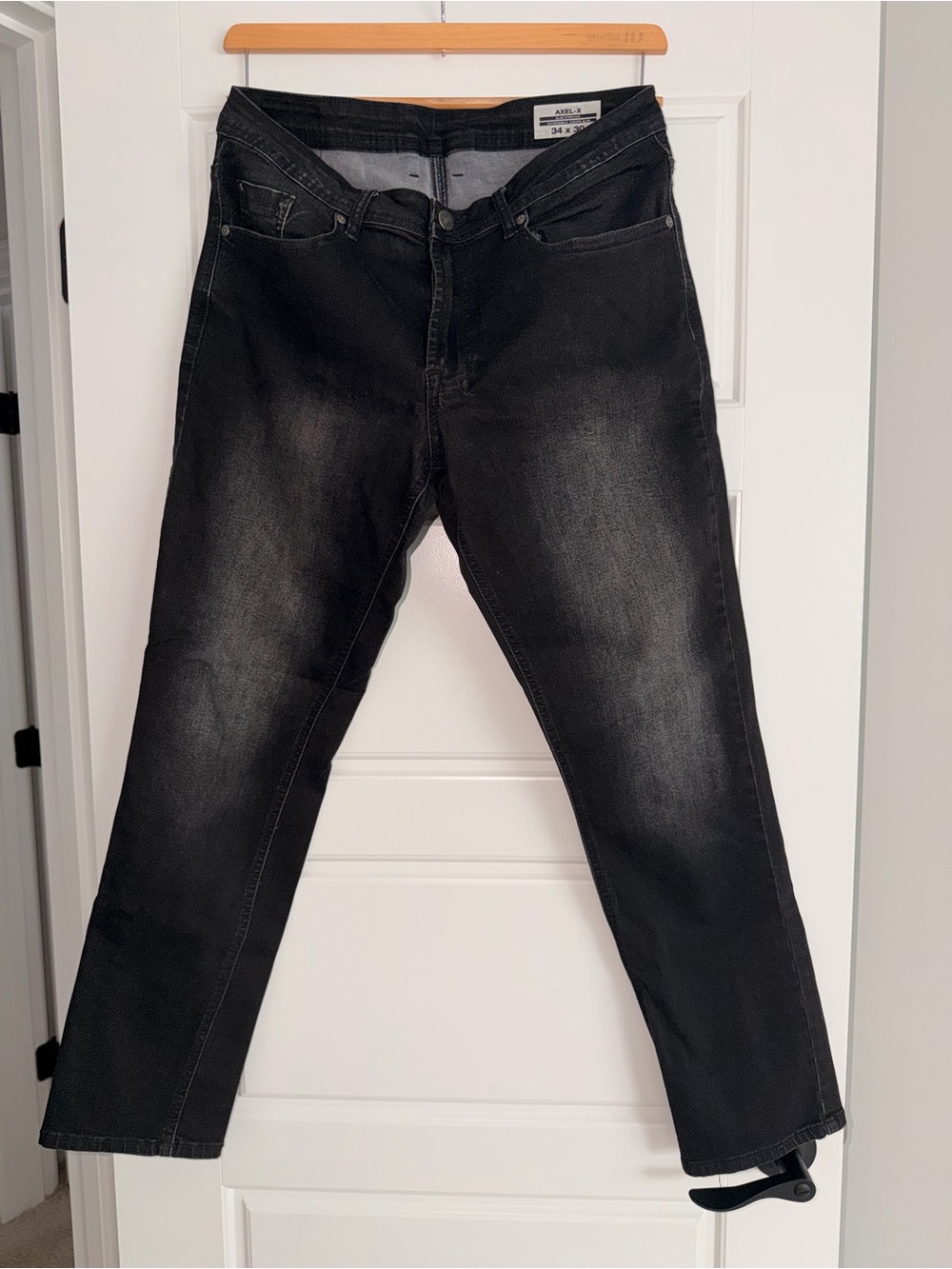 Relaxed Fit Black Washed Men's Jeans